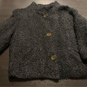 Vintage Black Cropped Coat